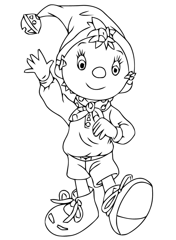 Noddy Says Hi Coloring Page - Free Printable Coloring Pages for Kids