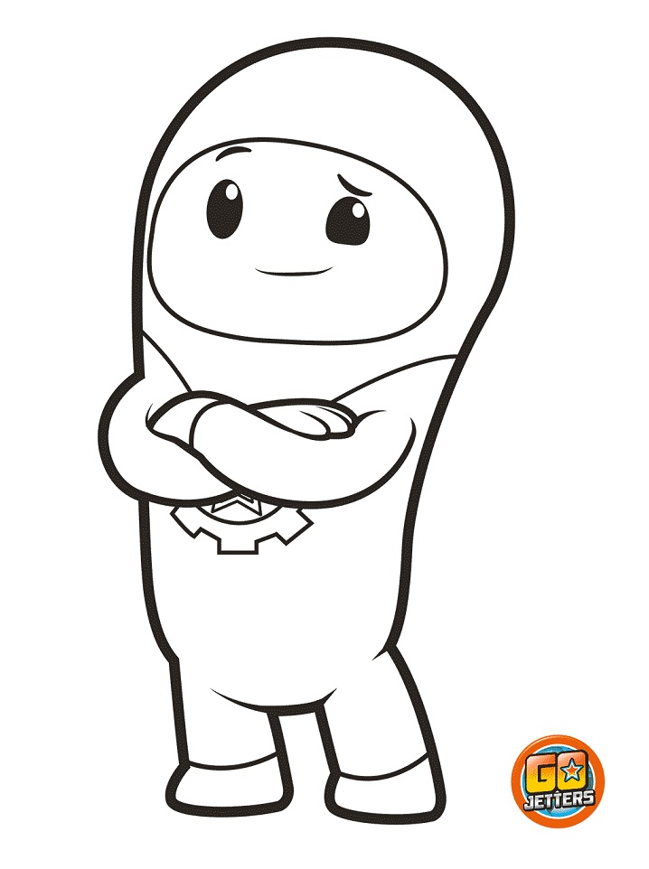 Lars from Go Jetters Coloring Page - Free Printable Coloring Pages for Kids