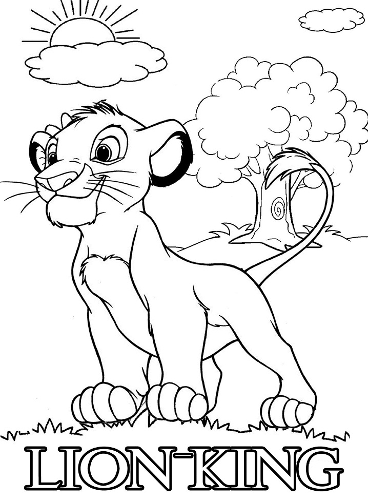 Small Lion King Coloring Page - Free Printable Coloring Pages for Kids