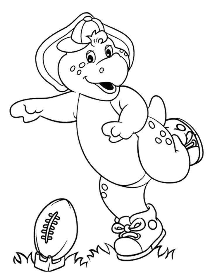 BJ Playing Football Coloring Page Free Printable Coloring Pages for Kids