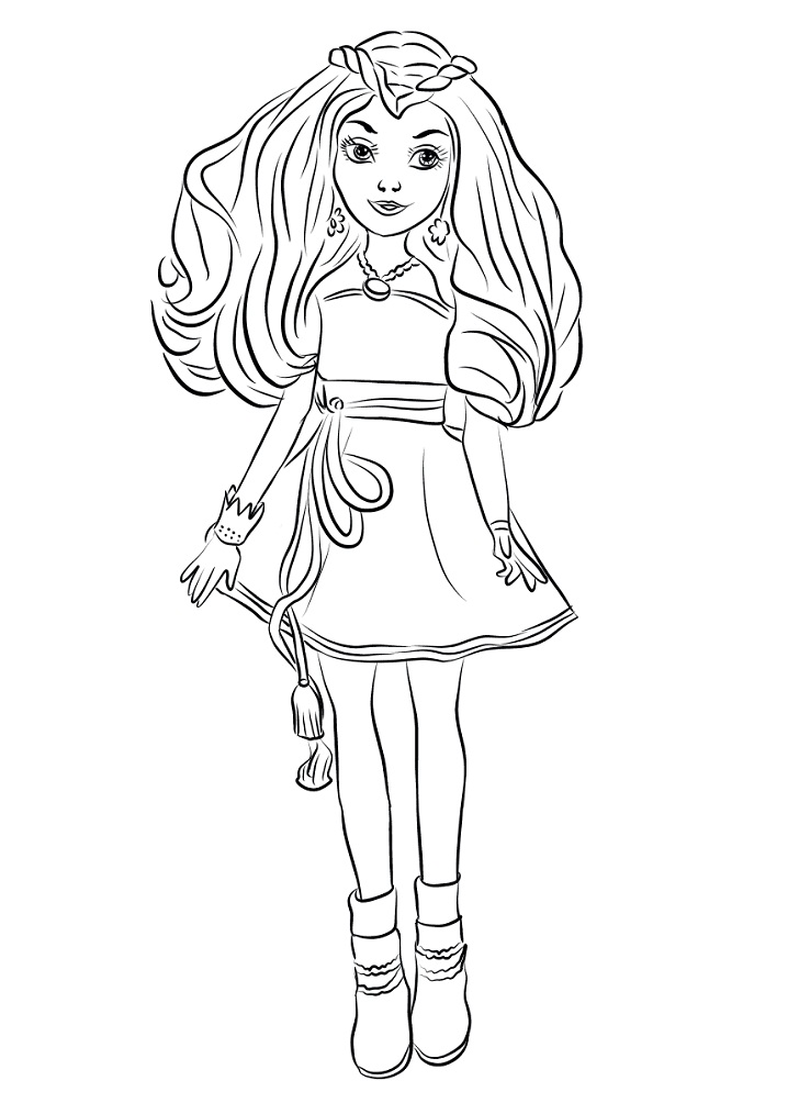 Evie from Descendants Coloring Page - Free Printable ...