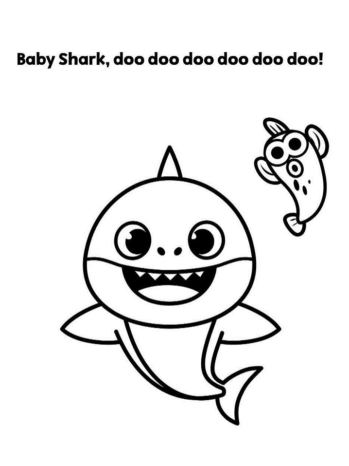 Baby Shark Doo Doo Doo Coloring Page - Free Printable ...