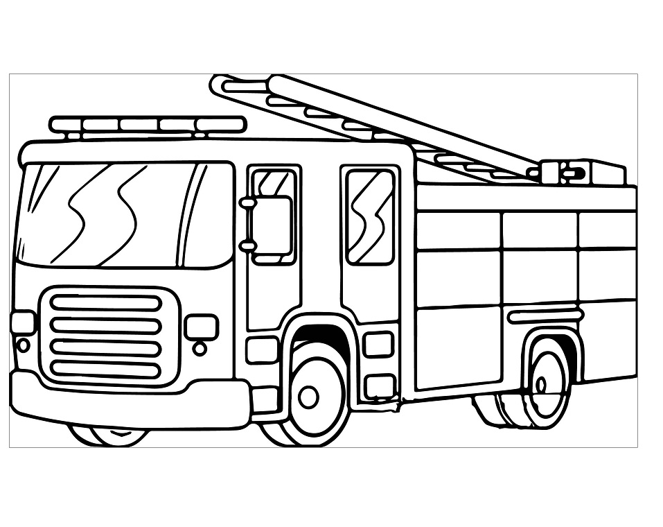 Download Good Fire Truck Coloring Page - Free Printable Coloring Pages for Kids