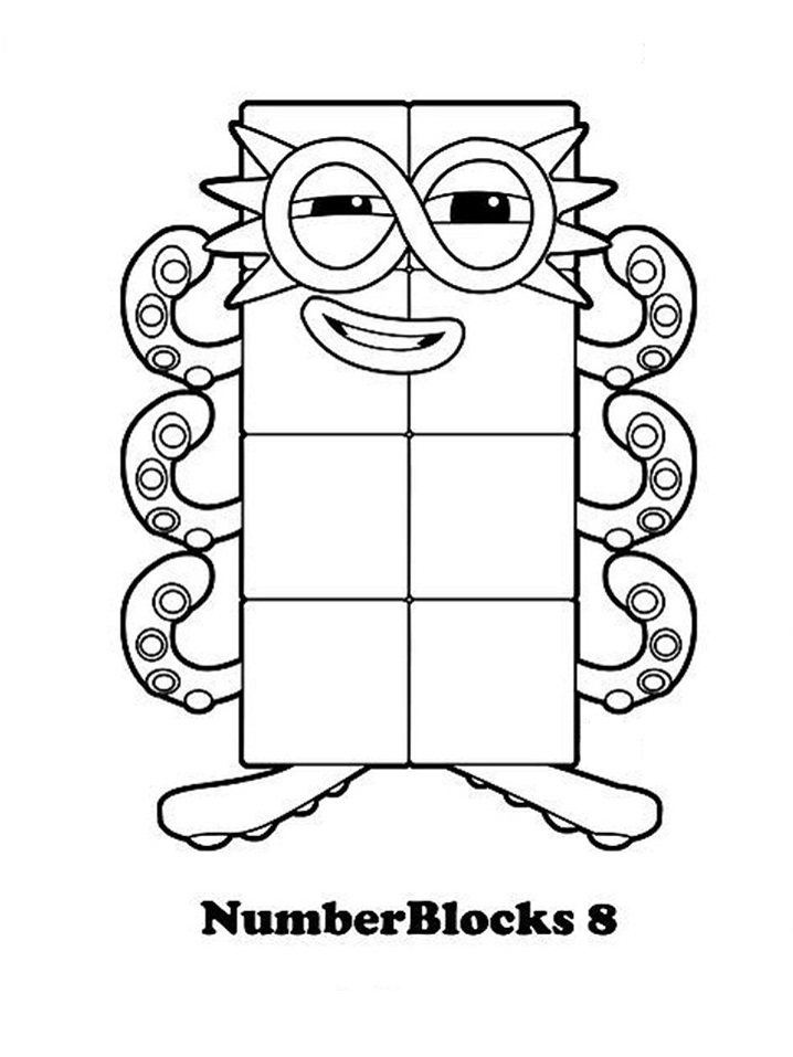 Numberblocks 8 Coloring Page Free Printable Coloring Pages For Kids