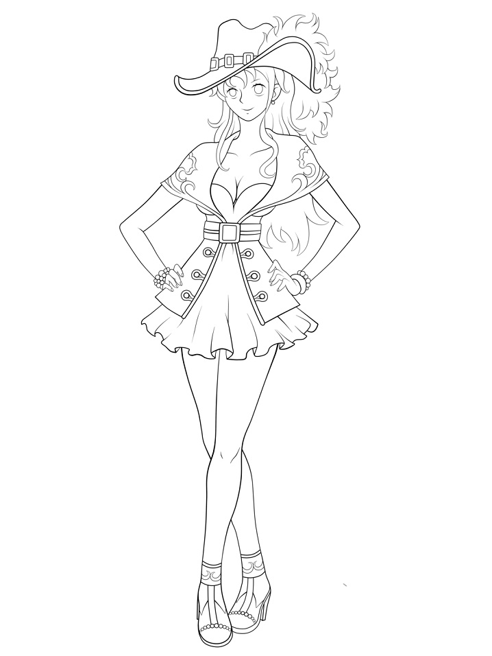 Nami One Piece Coloring Pages Nami One Piece Coloring Pages