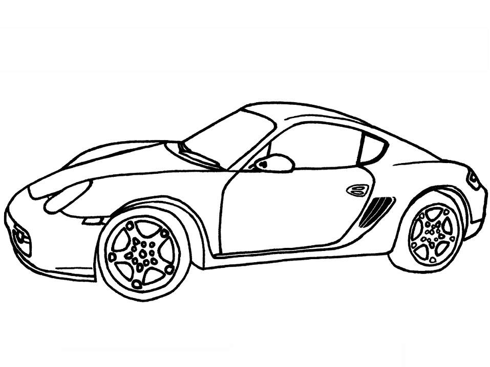 Porsche Cayman Coloring Page - Free Printable Coloring Pages for Kids