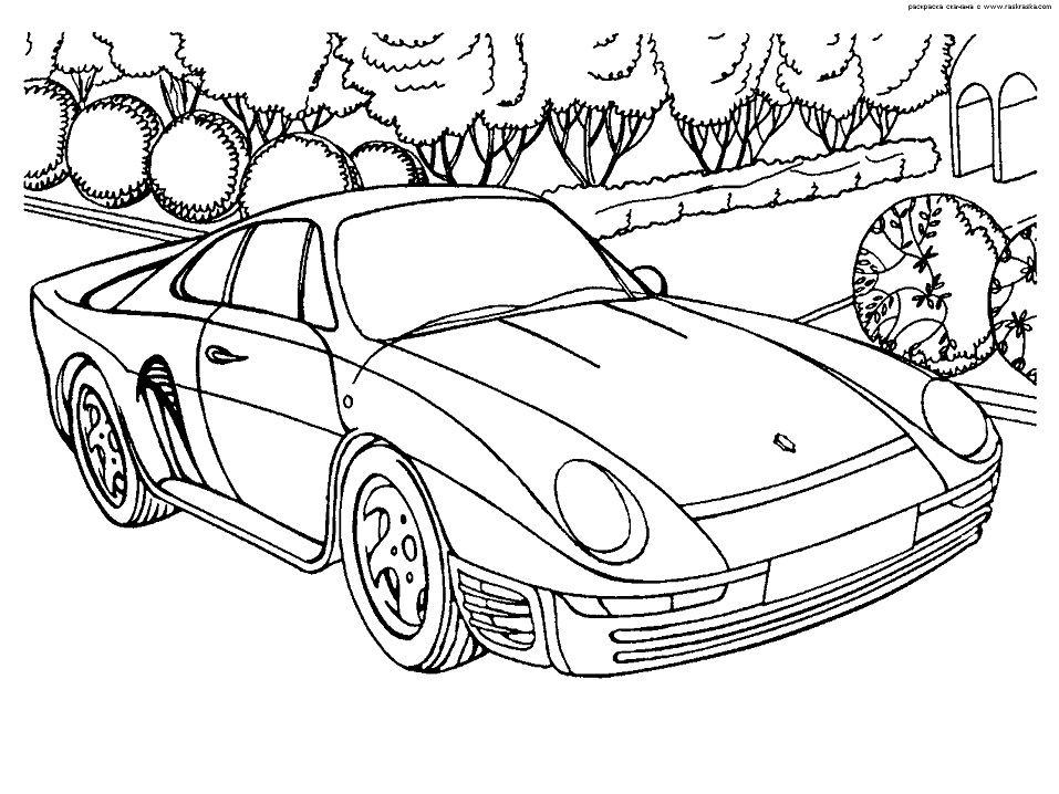 Porsche 959 Coloring Page - Free Printable Coloring Pages for Kids