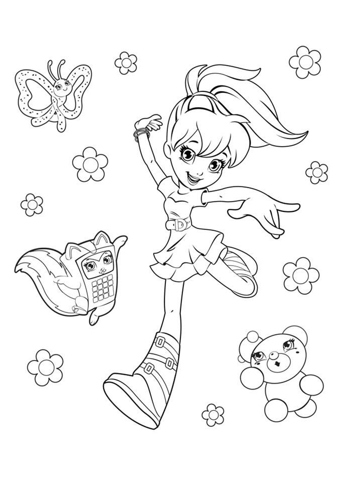 Happy Polly Coloring Page Free Printable Coloring Pages for Kids