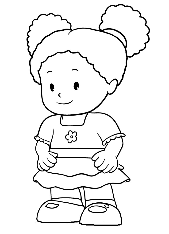 Tessa of Little People Coloring Page - Free Printable Coloring Pages