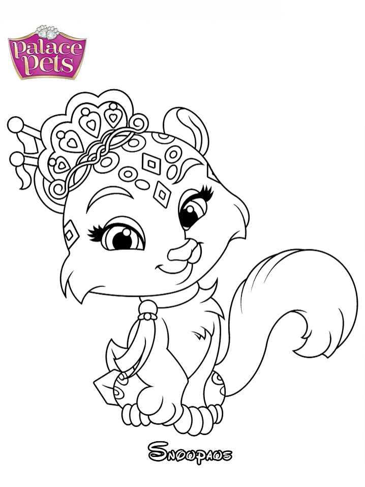 Palace Pets Snowpaws Coloring Page - Free Printable Coloring Pages for Kids