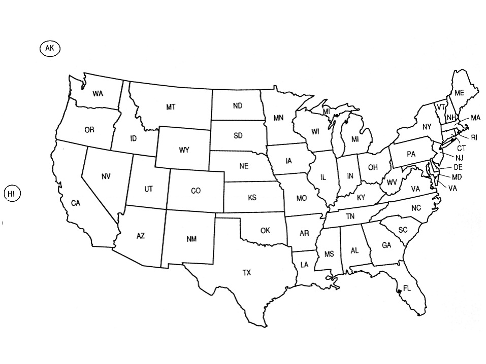 blank us map with city abbreviations coloring page free printable