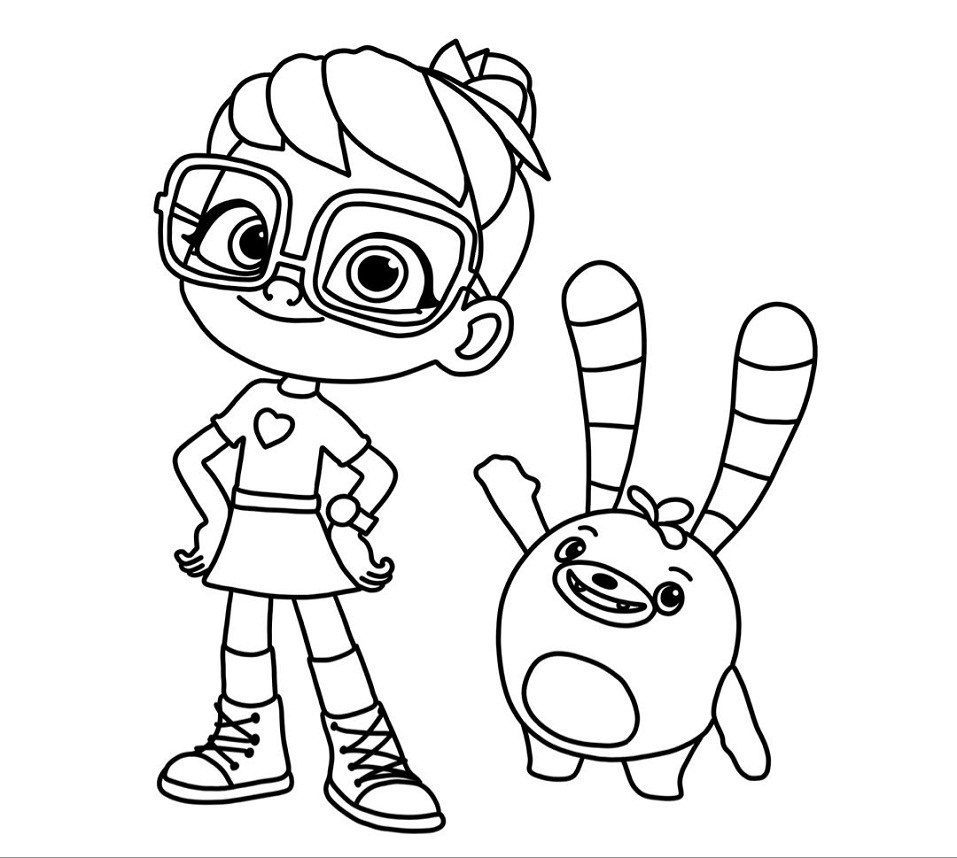 Abby Hatcher and Bozzly Coloring Page - Free Printable Coloring Pages ...