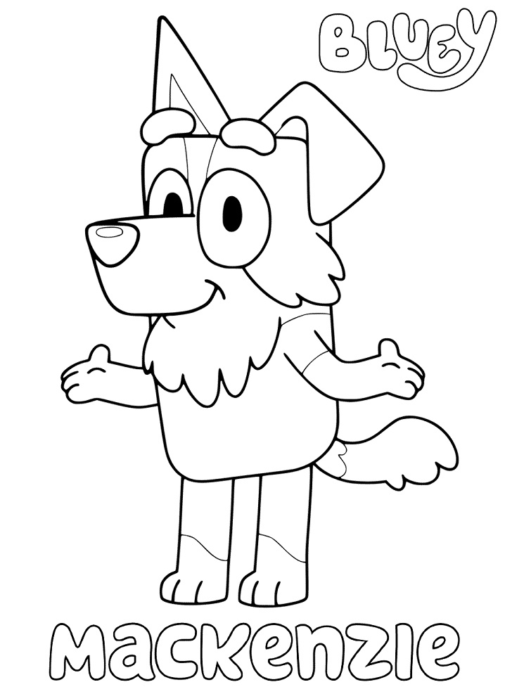 Mackenzie from Bluey Coloring Page - Free Printable Coloring Pages for Kids
