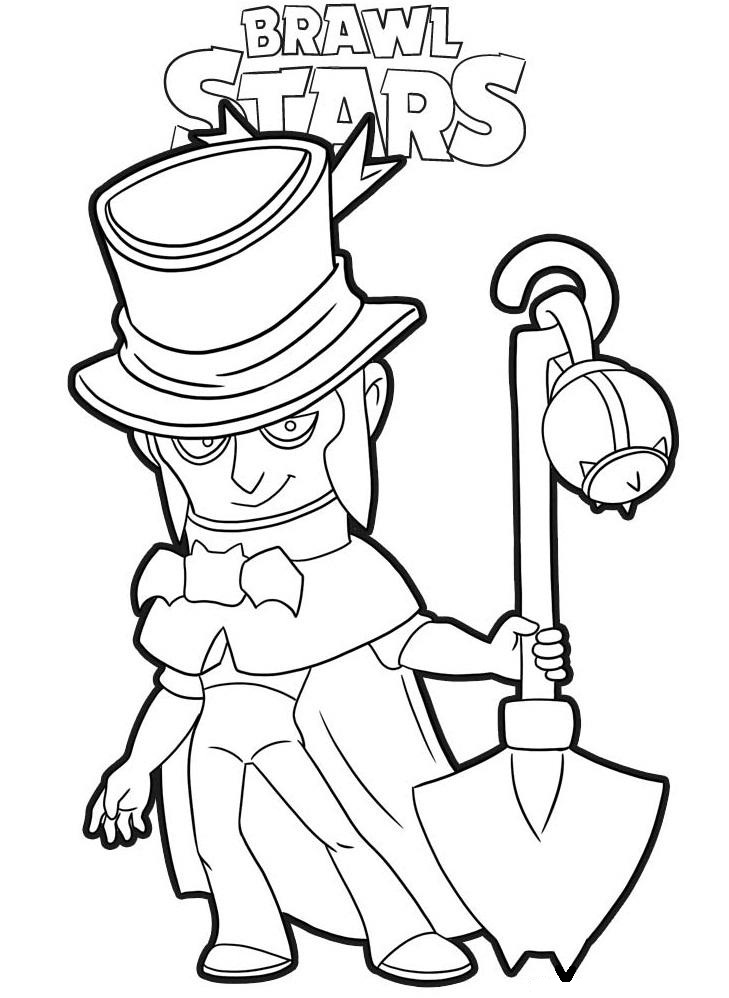 Brawl Stars Mortis Coloring Page - Free Printable Coloring ...