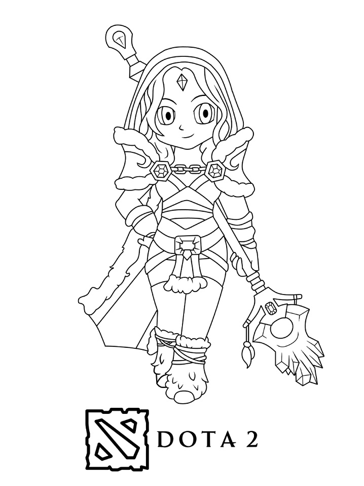 Crystal Maiden Coloring Page - Free Printable Coloring Pages for Kids