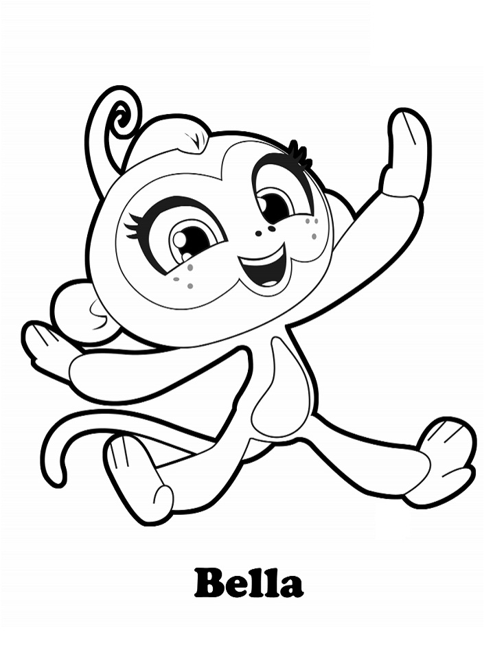 Bella from Fingerlings Coloring Page - Free Printable Coloring Pages