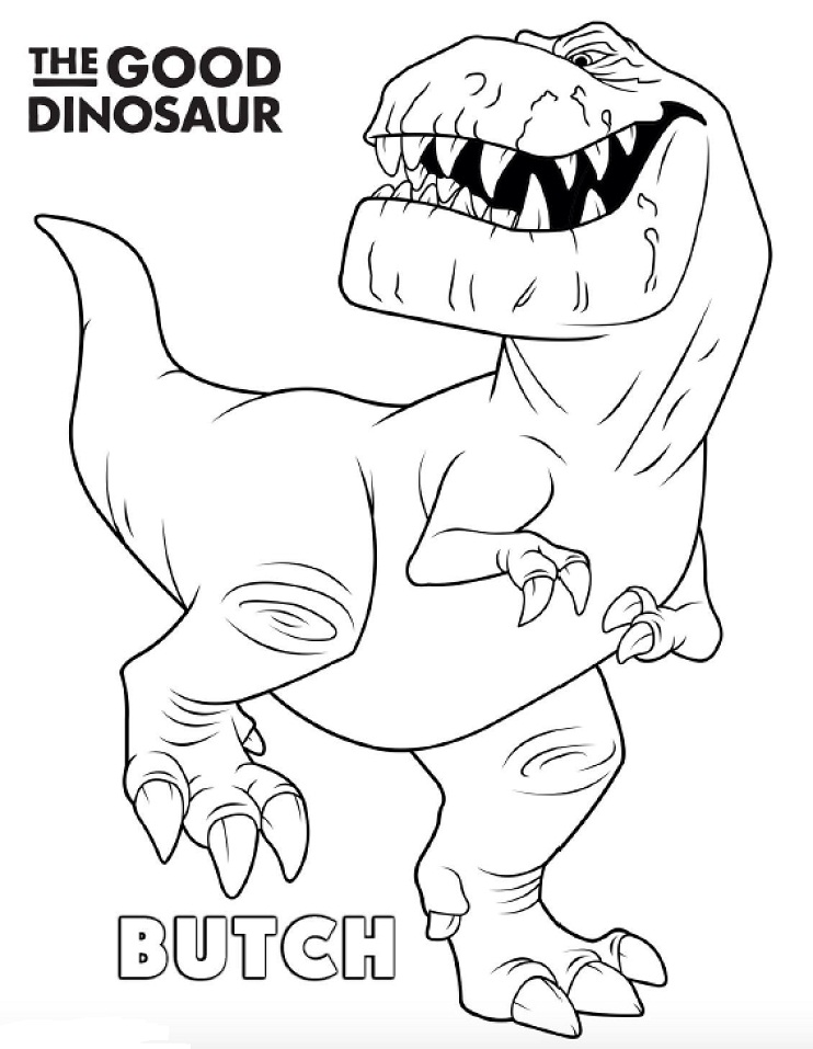 T Rex Butch Coloring Page - Free Printable Coloring Pages for Kids