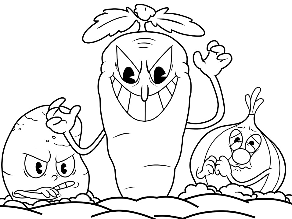 cuphead coloring pages