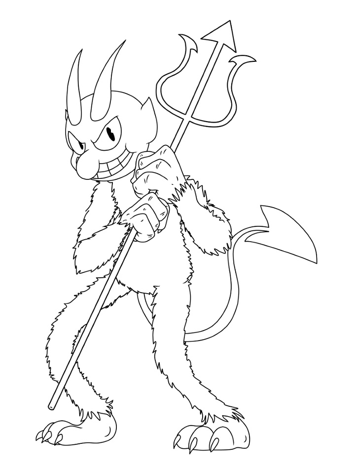 The Devil Coloring Page - Free Printable Coloring Pages for Kids