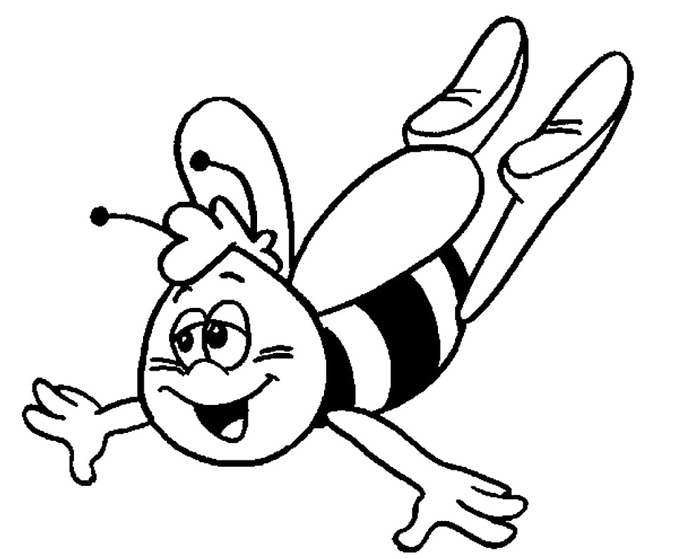 Willy the Bee Coloring Page - Free Printable Coloring Pages for Kids